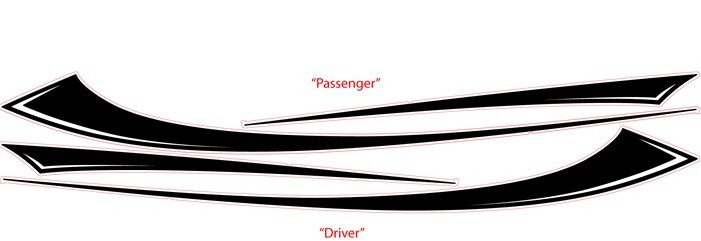 FOR: Hyundai Veloster 2011-2018 RELAY Vinyl Graphics Stripes Trim Decals by AGP