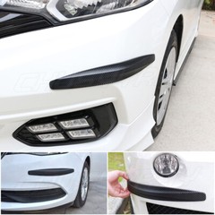 2x Car Carbon Fiber Bumper Corner Protector Guard Cover Anti-Scratch Stickers
