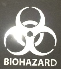 NEW LIME GREEN BIOHAZARD LOGO WARNING DANGER ZOMBIE OUTBREAK VINYL DECAL STICKER