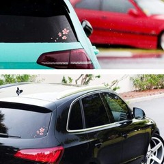 Pink Blossom Cherry Vinyl Car Sticker Flower Decal Auto Windshield Window Bumper
