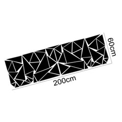 Geometric Triangle Graphics Decal Car Body Side Sticker Glossy Black Waterproof