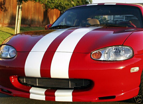 8″ Dual Plain Racing Rally stripe decals stripes for any Mazda Miata decals Mx5