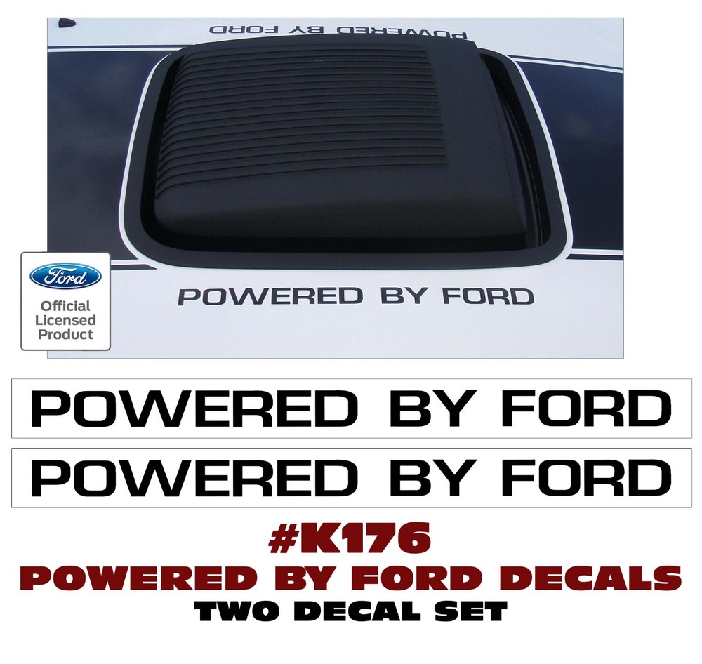 K176 FORD MUSTANG – POWERED BY FORD – HOOD DECAL SET – LICENSED