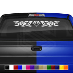 145-05 HEART Windshield Decal Window Sticker Vinyl Graphic Tribal Heart Car SUV