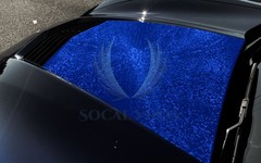 PET Damascus Steel Forged Gloss Royal Blue Car Vinyl Wrap Decal Sticker Film