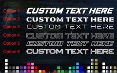Custom Windscreen Decal Sticker Windshield Banner 50cm ~ 130cm up to 12cm high