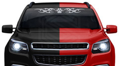 168-01 DOG PAW PRINT Windshield Decal Window Sticker Vinyl Graphic Dog Tribal