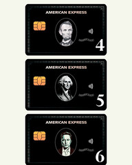 CUSTOMIZED AMERICAN EXPRESS Credit Card Sticker Metal