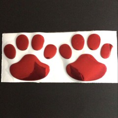 2/4PCS Car Sticker Decal 3D Animal Dog Cat Paws PVC Motorbike Accessories 6x6CM