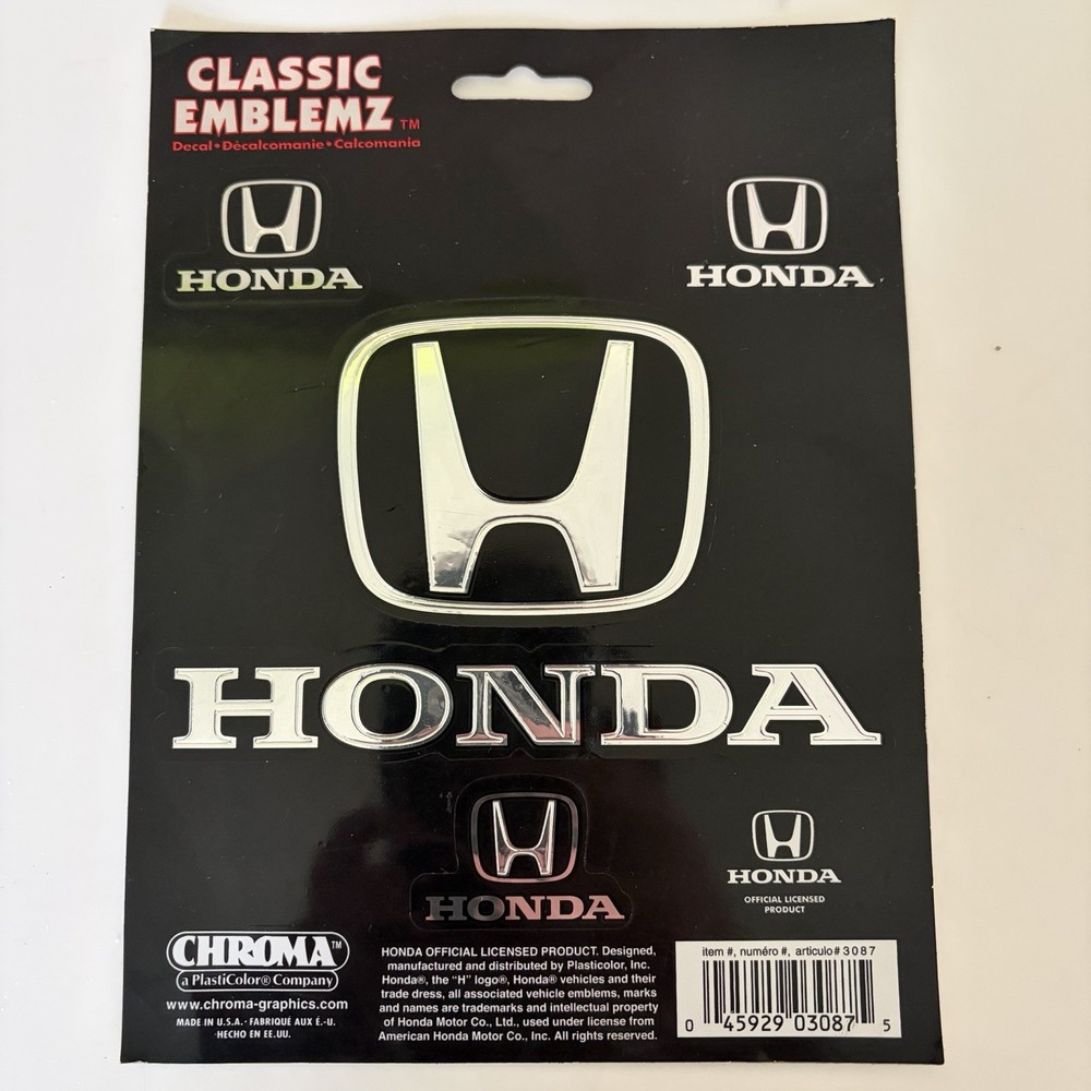 HONDA Sticker Set CHROMA 3087 Honda 5 pc Set Holographix Stick-Onz Decal