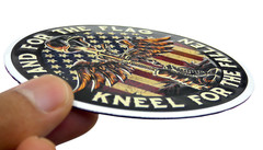 ALUMINUM Stand for the Flag Decal Sticker – Patriotic, Army, Veteran 3.5″