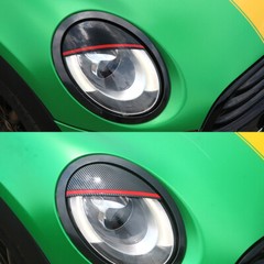 Car Headlight Double Eyelid Cover Sticker Trim For M n Cooper F54 F56 F57 F60