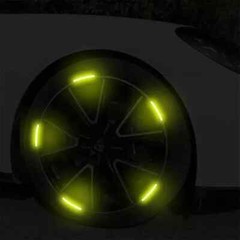 20 pcs Reflective Sticker Strip Decal Wheel Hub Rim Stripe Tape Car Accessories