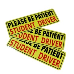 3Pcs ×Car Bumper Sticker Decal Student Driver Magnet Car Signs Please Be Patient
