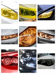 Easy installation Durable Gloss Headlight Taillight Fog Light Tint Film Vinyl