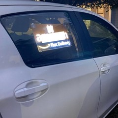 LED Delivery Driver Car Sign Light – USB Powered Acrylic Safety Sticker – 14×7
