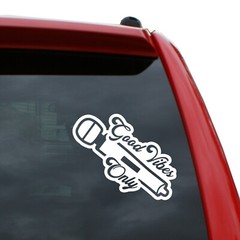 Good Vibes Only – Massager Wand Vinyl Decal | Color: White | 4.2″ x 5″