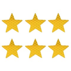 6pcs Reflective Star Decals Warning Tapes for Car Bike Nighttime Safety Stickers