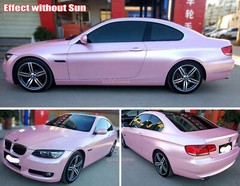 Flexible Pearl Metal Car Wrap Sticker Glitter Satin Chrome Vinyl Sakura Pink US