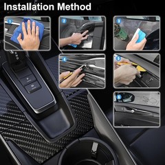 6D Black Carbon Fiber Vinyl Wrap Including Tool Kits High Glossy Black Car Vi…