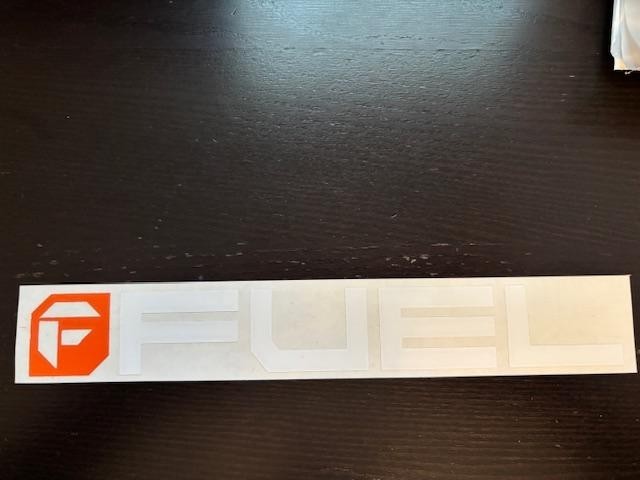 FUEL OFFROAD WHEELS RACING ORANGE WHITE Sticker 10×1.50 STREET OFFROAD OVERLAND