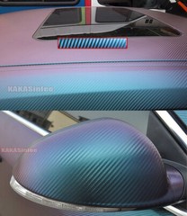50FT X 5FT Full Car Wrap Chameleon 3D Carbon Fiber Vinyl Sticker Green Purple US