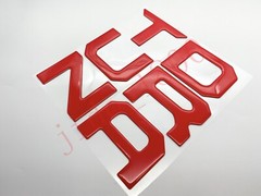 Gloss Red Domed letters compatible with TOYOTA TUNDRA 2022 23 Tailgate insert