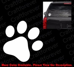 PET PAW PRINT Die Cut Vinyl Decal Car Window Bumper Sticker Dog Puppy AM007