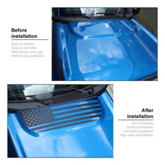 PVC Car Front Engine Hood Sticker Decal Cover Trim For Ford Bronco 2021+ US Flag