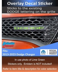 DODGE Grille Emblem Overlay Decal for Dodge Charger 2013-2023