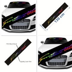 Car Sticker Laser Colorful PVC Decal Front Rear Window Trim Waterproof 8inx51in