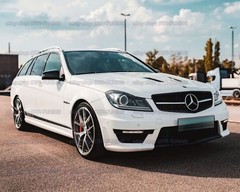Matte Black Side Skirt Racing Stripes Vinyl Decal Sticker For Mercedes C Class