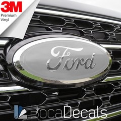 BocaDecals Emblem Overlay Decal Insert For 2019-2023 Ford Edge (Set of 2)