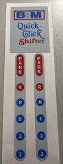 B&M Quick-Click Shifter Decals Red and Blue on Gray Set 3