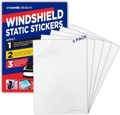 5″x7″ Windshield Sticker Applicator Pack of 5 Reusable Static Cling Sheets