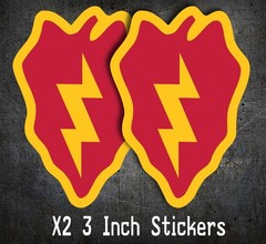 X2 25th Infantry Division Sticker Decal Tropic Lightning Army War Military USA