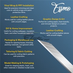 ESSMO 30 Degree Knifes Blade Stainless Utility Precision Vinyl Wrap Tint Tools
