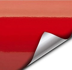 C8 Corvette TORCH RED ‘TEAM CORVETTE’ PLAIN BLANK VINYL INSERT! 2 IN X 7 IN