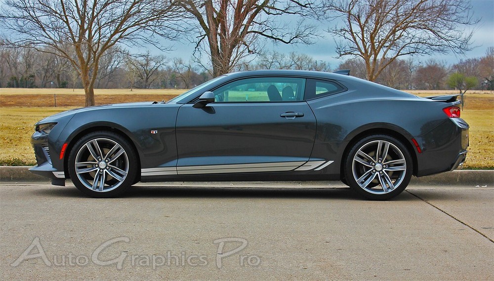 2018 2017 2016 Camaro Lower Rocker Door TREAD Vinyl Graphic Decals 3M Stripes