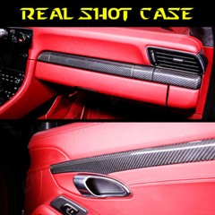 Black Carbon Fiber Car Interior Panel Protector Sticker Accessories DIY Durable