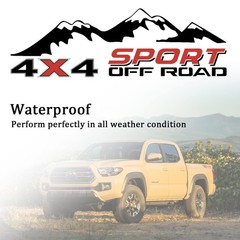 4X4 Off-Road Sport Decal Stickers 2Pcs, Mountain Pattern for Trucks SUVs Sedans,