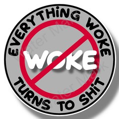 Everything Woke Turns to Sh!! Donald Trump Vinyl Decal Sticker Car Truck window