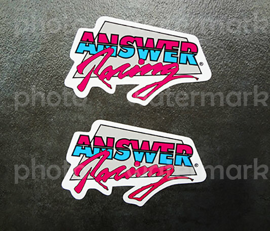 2pc Answer Racing sticker decal graphic adesivi adhesivo Motocross MX Pick Size