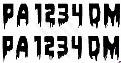 JetSKi PWC Boat CUSTOM Registration DECAL/STICKER 3” TALL BLACK colors/font