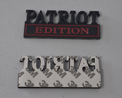 Metal Decals(2pcs.) Patriot Edition Black For Auto/SUV/Trucks/Bikes