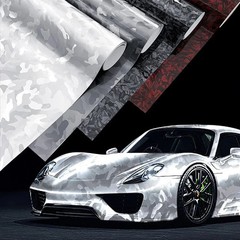 Glossy Silver Grey Vinyl Wrap Film Air Release Car Motorcycle Sticker Sheet