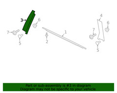 Genuine Ford Door Applique ES7Z-54255A35-CA