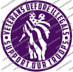 Veterans Before Illegals,Support Our Troops,Military,We The People,Vinyl Decal