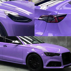 5FT x 50FT PET Crystal Lavender Purple Car Vinyl Wrap Air Release US Stock