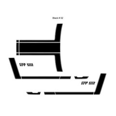 Ford Mustang 2013 up Prime Hood and Side Stripes Graphic Kit -Gloss Black